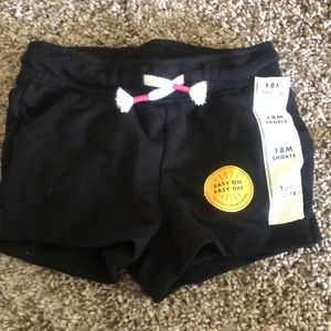 BRAND NEW! Black shorts 18 months!
